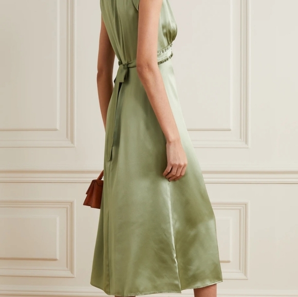 Reformation Green Silk Kaye Dress NWT - Picture 2 of 5